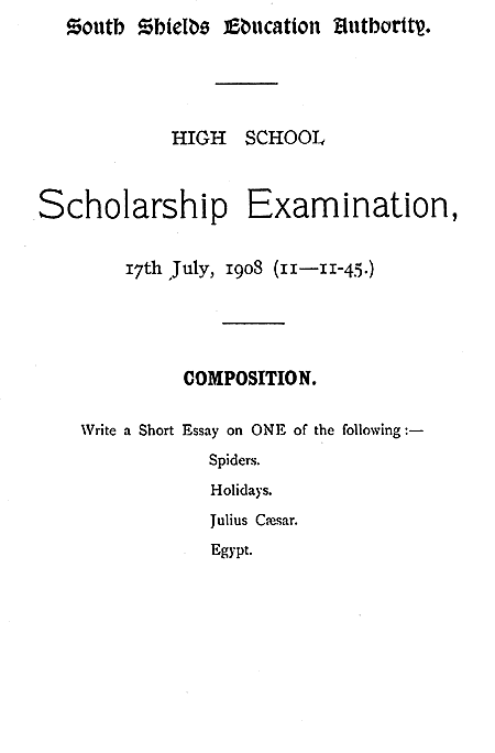 scholarship 1908 - composition