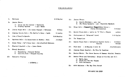 Summer Concert 1967 - programme